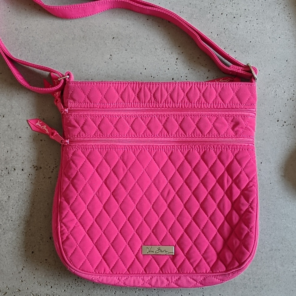 Vera Bradley Triple Zip Crossbody - Pink